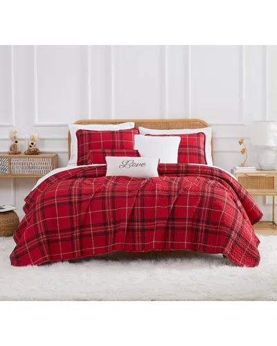 Southshore Fine Linens Vilano Plaid Quilt Bedding Set In Red