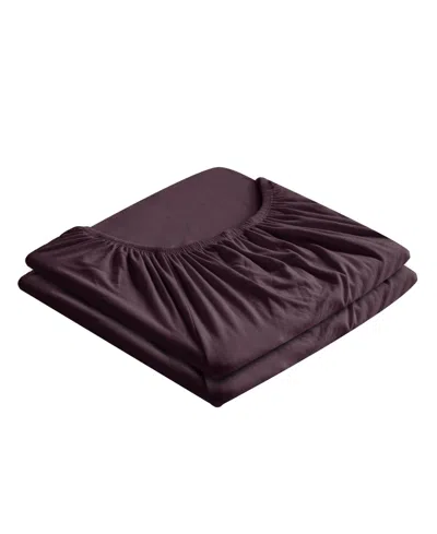 Southshore Fine Linens Vilano Premium Ultra Soft 21" Extra Deep Pocket 2-pack Fitted Sheet, Full In Purple