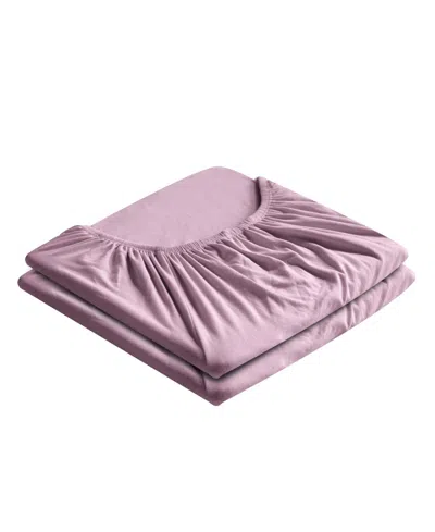 Southshore Fine Linens Vilano Premium Ultra Soft 21" Extra Deep Pocket 2-pack Fitted Sheet, King In Lavender