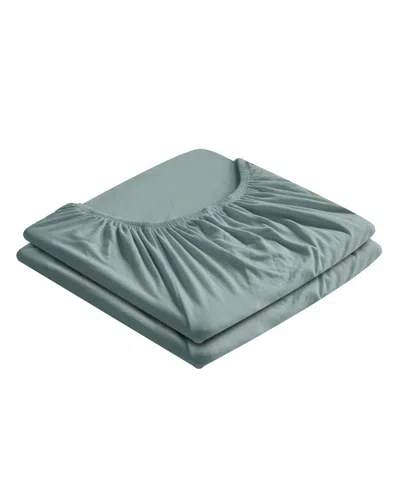 Southshore Fine Linens Vilano Premium Ultra Soft 21" Extra Deep Pocket 2-pack Fitted Sheet, California King In Gray