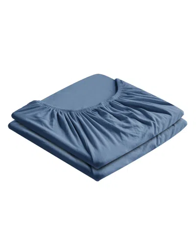 Southshore Fine Linens Vilano Premium Ultra Soft 21" Extra Deep Pocket 2-pack Fitted Sheet, Queen In Coronet Blue