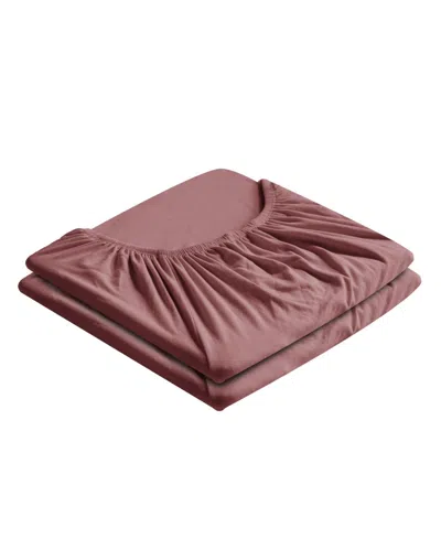 Southshore Fine Linens Vilano Premium Ultra Soft 21" Extra Deep Pocket 2-pack Fitted Sheet, Queen In Marsala