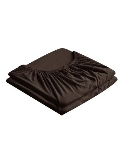 Southshore Fine Linens Vilano Premium Ultra Soft 21" Extra Deep Pocket 2-pack Fitted Sheet, Full In Brown