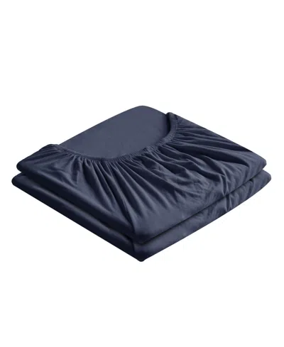Southshore Fine Linens Vilano Premium Ultra Soft 21" Extra Deep Pocket 2-pack Fitted Sheet, Queen In Blue