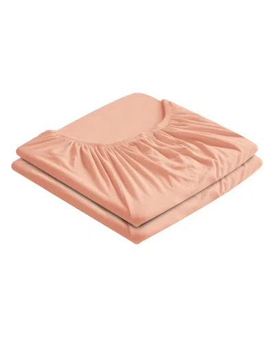 Southshore Fine Linens Vilano Premium Ultra Soft 21" Extra Deep Pocket 2-pack Fitted Sheet, Full In Brown