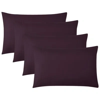 Southshore Fine Linens Vilano Springs Easy Care Microfiber Four Pillowcases By  In Purple
