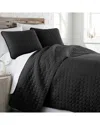 Southshore Fine Linens Vilano Ultra-soft Lightweight Quilt Set In Black
