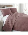 Southshore Fine Linens Vilano Ultra-soft Lightweight Quilt Set In Rose