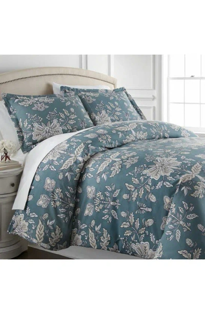 Southshore Fine Linens Vintage Garden Duvet Cover Set In Vintage Garden Smokey Blue