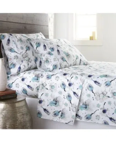 Southshore Fine Linens Watercolor Symphony Luxury Cotton Sateen 4 Piece Extra Deep Pocket Sheet Sets Bedding In Gray