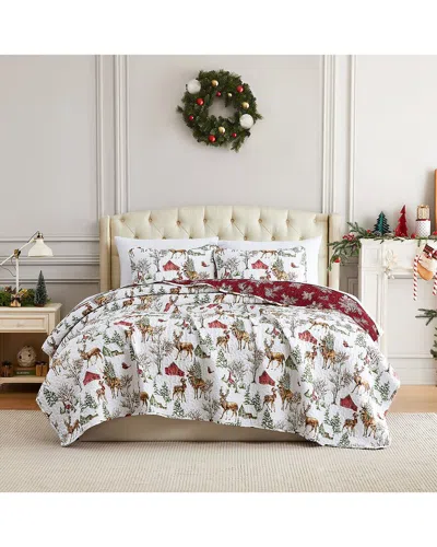 Southshore Fine Linens White Christmas Oversized Quilt Set