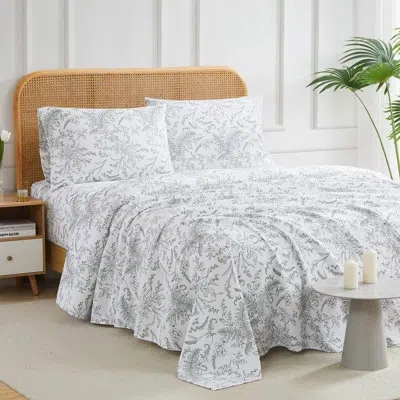 Southshore Fine Linens Winter Brush Floral Microfiber Sheet Set Easy Care And Wrinkle Resistant In Multi