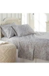 Southshore Fine Linens Winter Brush Sheet Set In Gray