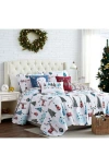 Southshore Fine Linens Winter Wonderland Oversized Holiday Quilt Set In Winter Wonderland