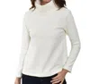 Southwind Acadia Fleece Top In Buff In Multi