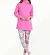 Southwind Bayside Tight Leggings In Pink Vinca In Multi