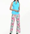 Southwind Bellamy Pants In Pink Vinca In Multi