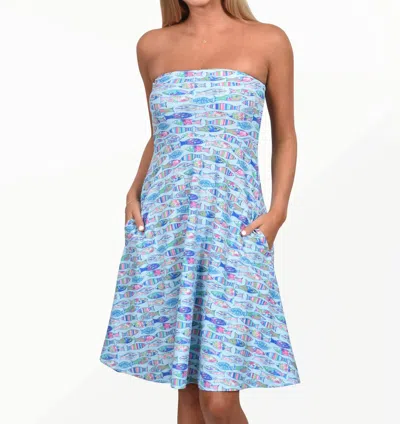 Southwind Laguna Dress In Fins In Blue