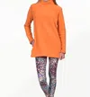 Southwind Nantucket Fleece Tunic In Orange In Orange