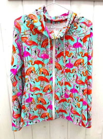 Southwind Women's Tropical Flamingos Freeport Jacket In Multi Bright