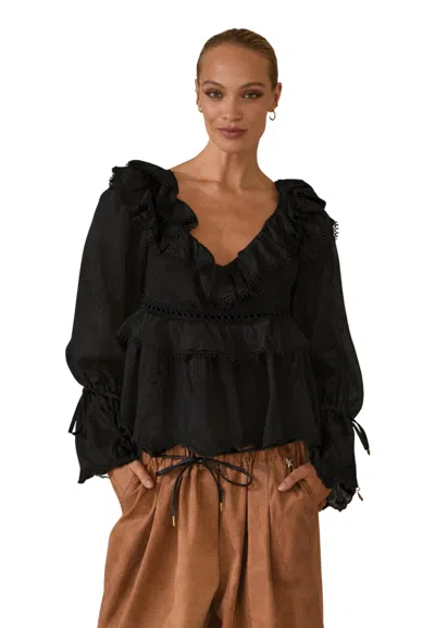 Souvenir Blue Woman  A Balze In Black