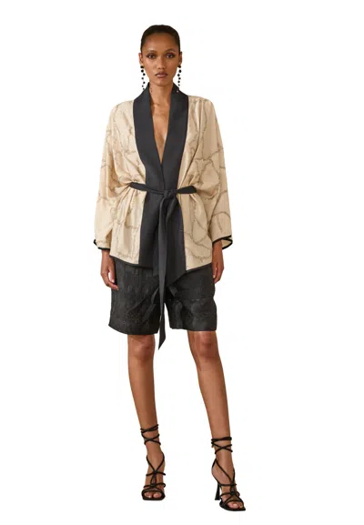 Souvenir Kimono Woman  Black Collar In Other