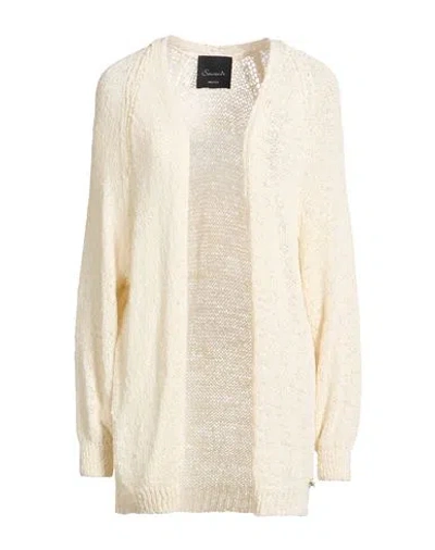 Souvenir Privée Woman Cardigan Cream Size M Acrylic, Polyamide In White