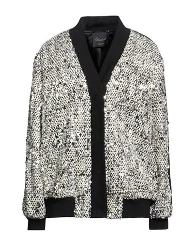 Souvenir Privée Woman Jacket Silver Size S Polyester In Multi