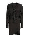 Souvenir Privée Woman Mini Dress Black Size S Polyester, Viscose, Elastane In Black