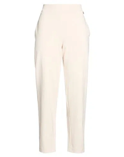Souvenir Privée Woman Pants Beige Size L Viscose, Polyamide, Elastic Fibres In Neutral