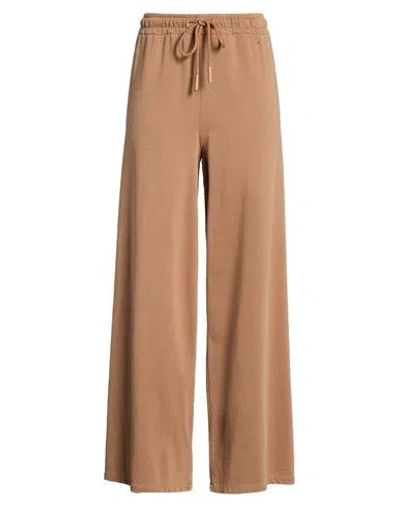 Souvenir Privée Woman Pants Camel Size S Cotton In Brown