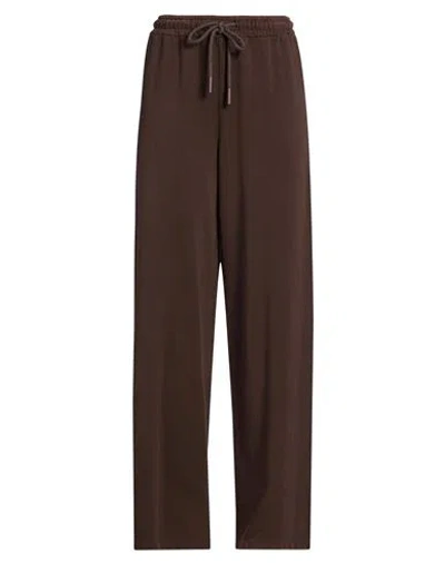 Souvenir Privée Woman Pants Dark Brown Size S Cotton