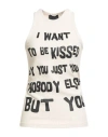 Souvenir Privée Woman Tank Top Cream Size L Viscose, Polyamide, Elastane