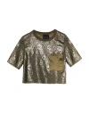 Souvenir Privée Woman Top Military Green Size M Polyester, Elastane In Green