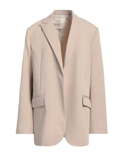 Souvenir Woman Blazer Beige Size S Polyester, Viscose, Elastane