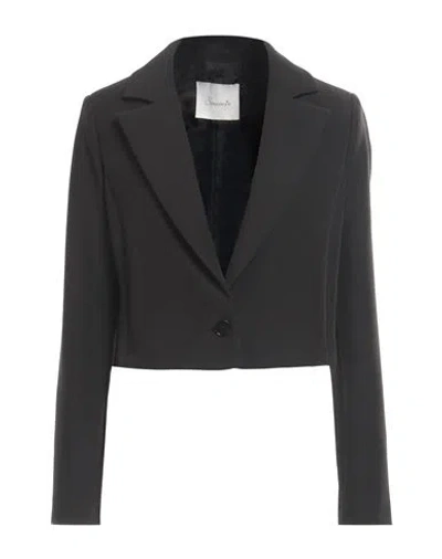 Souvenir Woman Blazer Black Size M Polyester, Elastane
