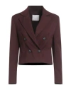 Souvenir Woman Blazer Burgundy Size Xs Polyester, Viscose, Elastane In Red