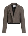 Souvenir Woman Blazer Camel Size M Polyester, Viscose, Wool