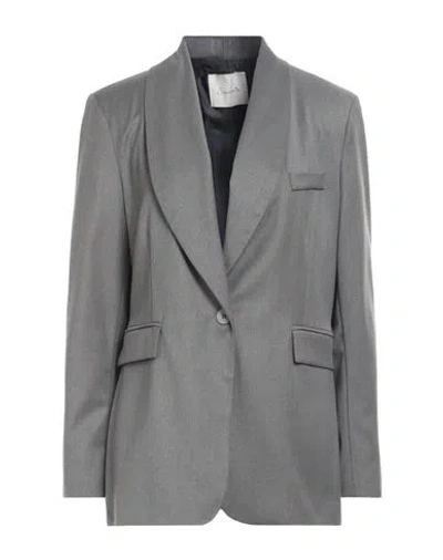 Souvenir Woman Blazer Grey Size Xs Polyester, Viscose, Elastane