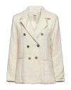 Souvenir Woman Suit Jacket Ivory Size M Polyester In White