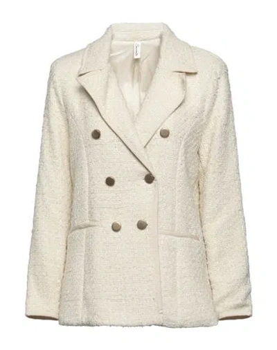 Souvenir Woman Suit Jacket Ivory Size M Polyester In White