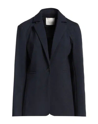 Souvenir Woman Blazer Midnight Blue Size L Polyester, Viscose, Elastane