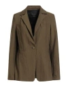 Souvenir Woman Blazer Military Green Size S Polyester, Viscose