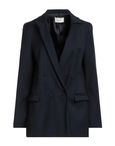 Souvenir Woman Blazer Navy Size M Polyester, Viscose, Elastic Fibres, Acetate