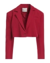 Souvenir Woman Blazer Red Size M Polyester, Elastane