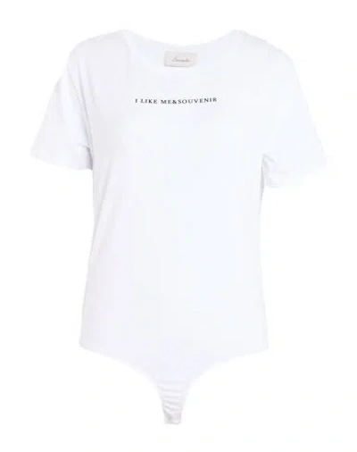 Souvenir Woman Bodysuit White Size S Cotton