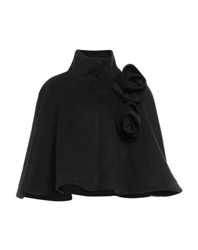 Souvenir Woman Cape Charcoal Size M Polyester, Rayon In Gray