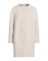 Souvenir Woman Coat Beige Size M Polyester, Viscose, Elastane