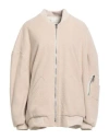 Souvenir Woman Jacket Beige Size 6 Wool, Polyamide