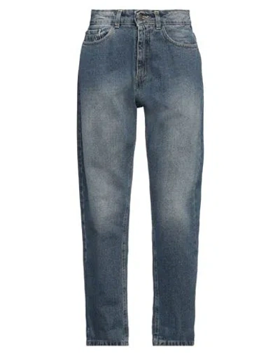 Souvenir Woman Jeans Blue Size L Cotton